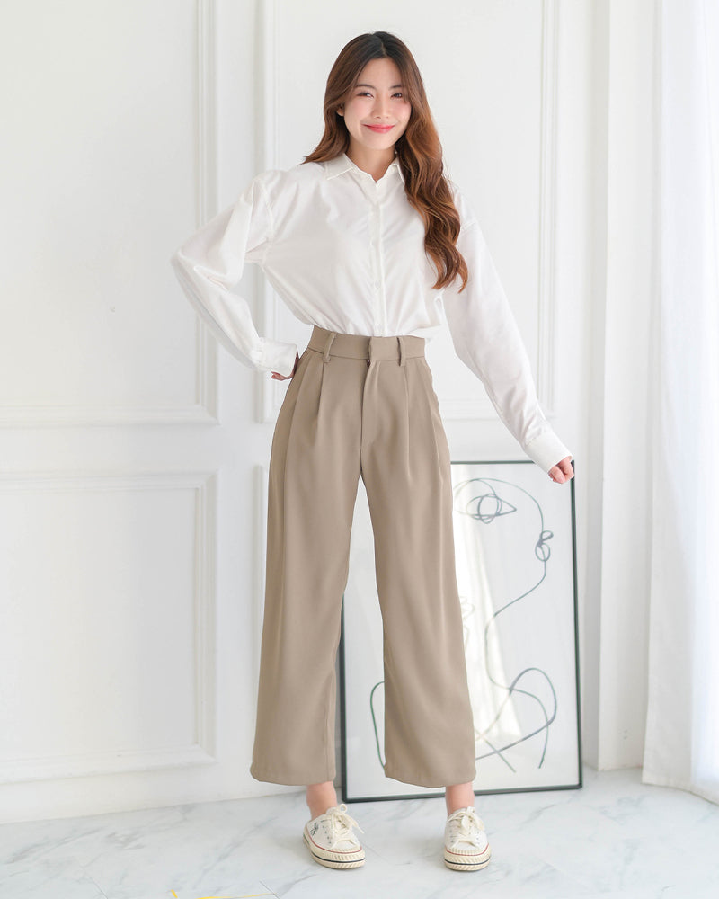Sunny Trousers 純色輕便涼感長褲 - Brown 淺啡色 (CB595)