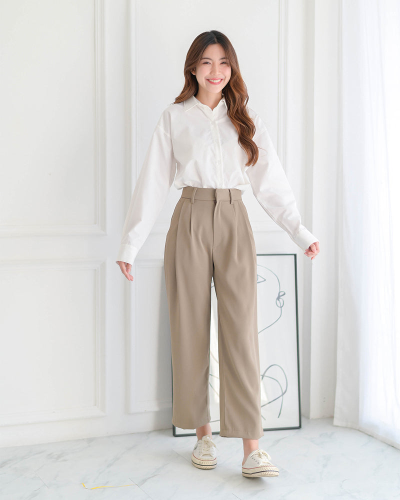Sunny Trousers 純色輕便涼感長褲 - Brown 淺啡色 (CB595)