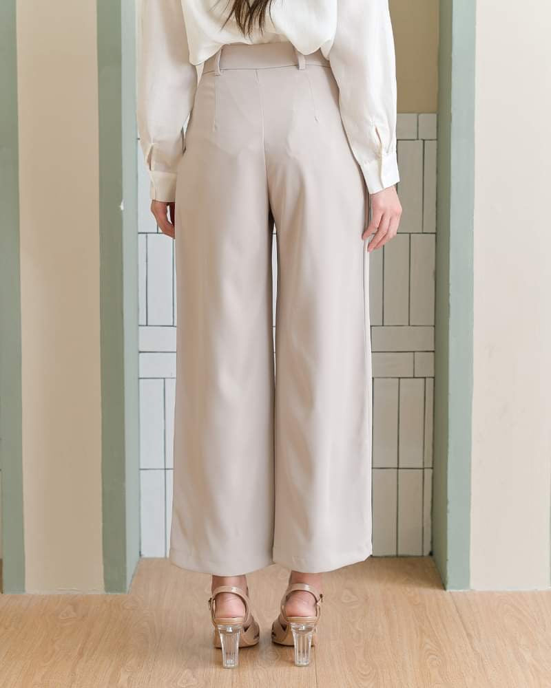 <2025 清貨價 - 原價HK$239>Sunny Trousers 純色輕便涼感長褲 - Nune 淺杏色 (CB595)