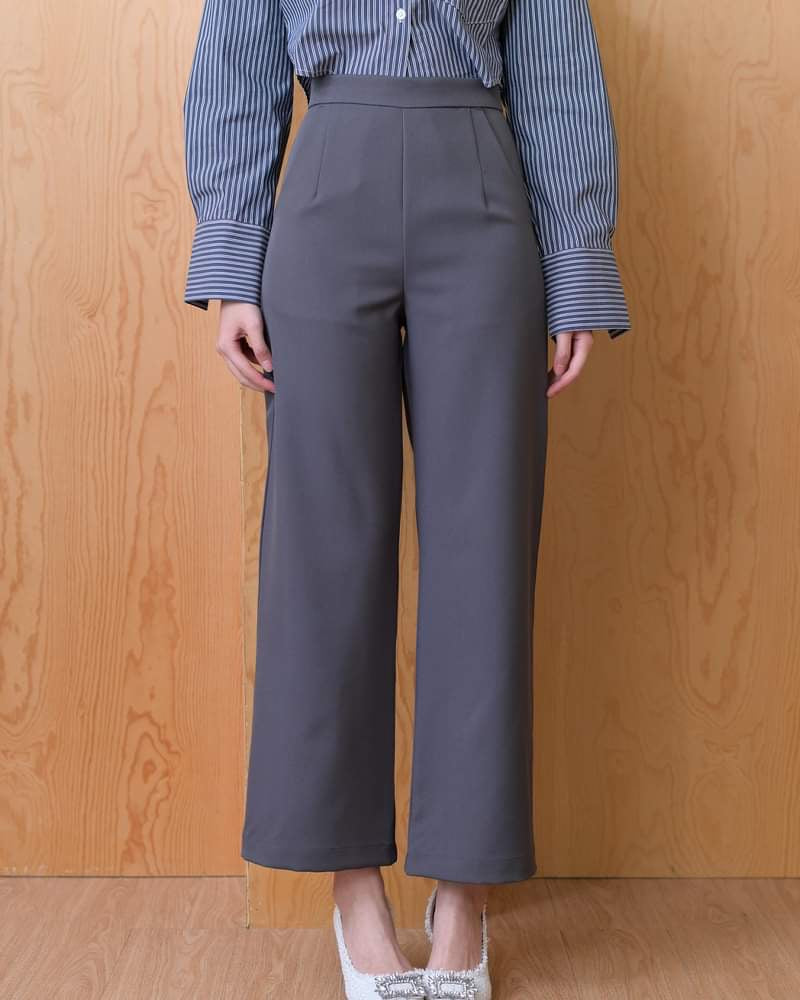 <2025 清貨價 - 原價HK$239> Cloud Trousers 純色直腳西裝長褲 - Gray 灰色 (CB594)