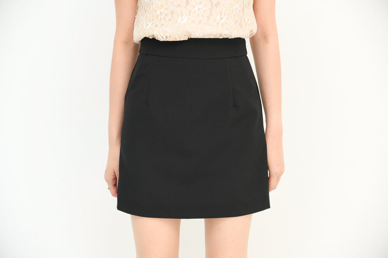 Oreo Skirt 經典純色西裝半截裙- Black 黑色 (CB592)