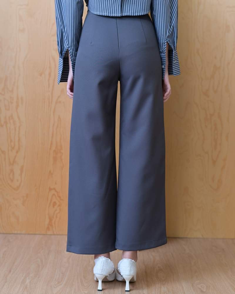Cloud Trousers 純色直腳西裝長褲 - Gray 灰色 (CB594)
