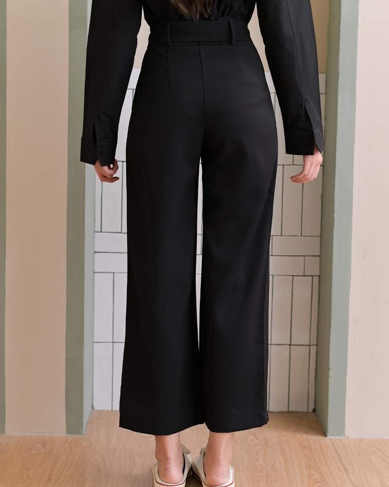 Sunny Trousers 純色輕便涼感長褲 - Black 黑色 (CB595)