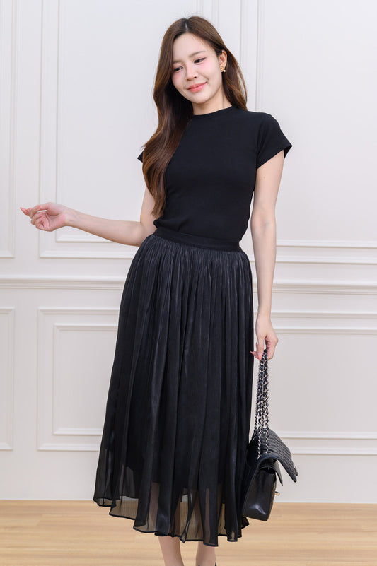 Sweetpea Skirt 百褶長裙-  Black 黑色 (CB716
