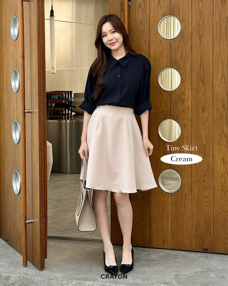 Tiny Skirt 純色半截裙 -Cream 杏色 (CB700)